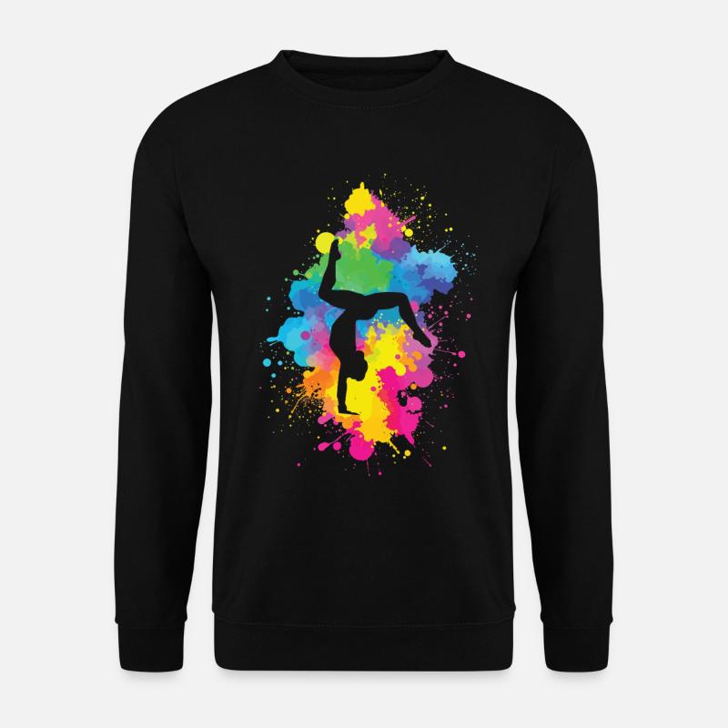 Acrobaties avec explosion de couleurs - Sweat-shirt Unisexe - noir