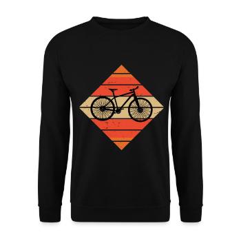 Cycling Retro Vintage - Unisex Sweatshirt - black - Front - Alina (178cm) & Michal (187cm)