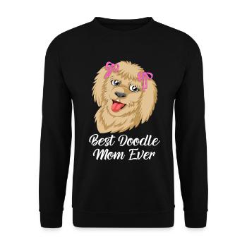 best doodle Mom ever - Unisex Sweatshirt - black - Front - Alina (178cm) & Michal (187cm)