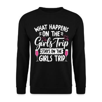 Girls Trip Slogan Design - Unisex Sweatshirt - black - Front - Alina (178cm) & Michal (187cm)