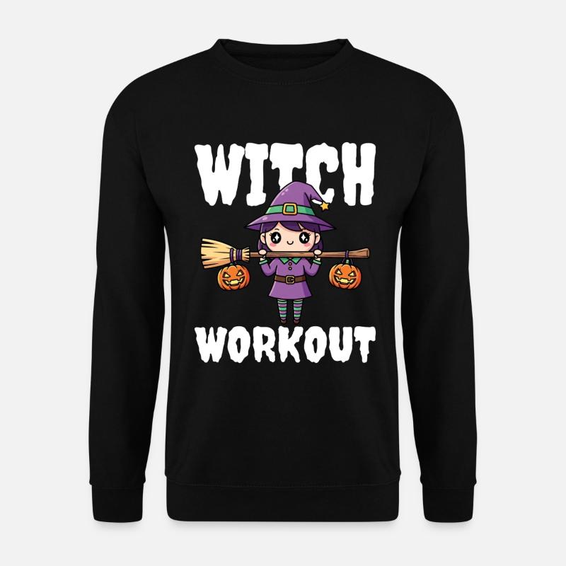 WITCH WORKOUT - WITCH HALLOWEEN - Unisex Sweatshirt - black