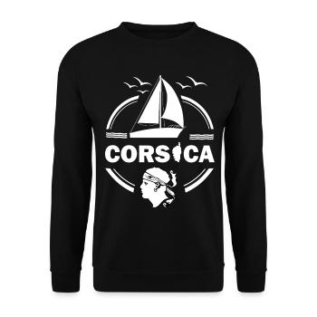 Sailboat Corsica Island Sailboat Corsica France - Unisex Sweatshirt - black - Front - Alina (178cm) & Michal (187cm)