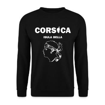Corsica Isula Bella Corse Pirate France - Unisex Pullover - Schwarz - Vorne - Alina (178cm) & Michal (187cm)