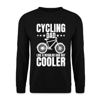 Cycling Dad Bike Rider & Cyclist Father's Day - Unisex Sweatshirt - black - Front - Alina (178cm) & Michal (187cm)