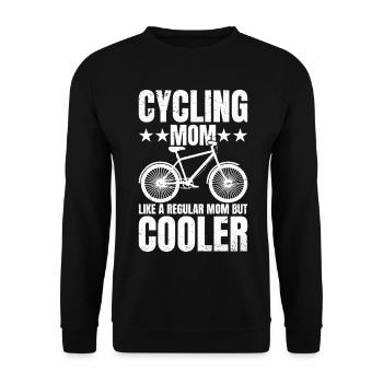 Cycling Mom Bike Rider Cyclist Mother's Day - Unisex Pullover - Schwarz - Vorne - Alina (178cm) & Michal (187cm)