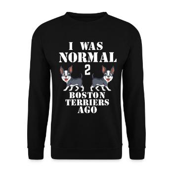 Normal to Boston Terriers Classic Tee - Unisex Sweatshirt - black - Front - Alina (178cm) & Michal (187cm)