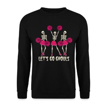 Humorous skeletons with pompoms and skirt - Unisex Sweatshirt - black - Front - Alina (178cm) & Michal (187cm)