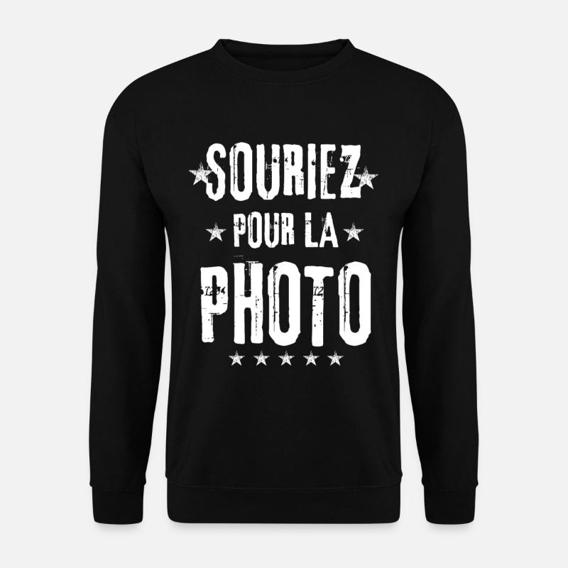 Lächeln für das Foto - Unisex Pullover - Schwarz