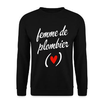 Klempnerfrau - Unisex Pullover - Schwarz - Vorne - Alina (178cm) & Michal (187cm)
