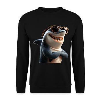 requin requin tigre requin plongeur requins mignons grand requin blanc - Sweat-shirt Unisexe - noir - Devant - Alina (178cm) & Michal (187cm)