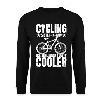 Cycling Sister-in-law Bike Rider Cyclist Sister - Unisex Pullover - Schwarz - Vorne - Alina (178cm) & Michal (187cm)