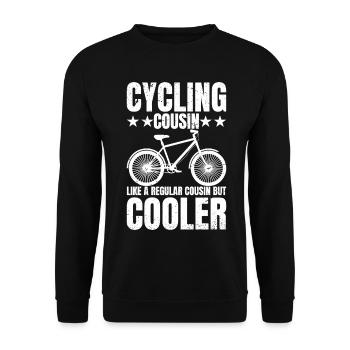 Cycling Cousin Bike Rider Cyclist Cousin's Day - Unisex Pullover - Schwarz - Vorne - Alina (178cm) & Michal (187cm)
