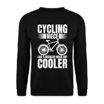 Cycling Niece Bike Rider Cyclist Niece's Day - Unisex Pullover - Schwarz - Vorne - Alina (178cm) & Michal (187cm)
