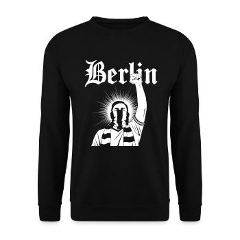 Berlin Resurrection Graphic Art - Unisex Sweatshirt - black - Front - Alina (178cm) & Michal (187cm)