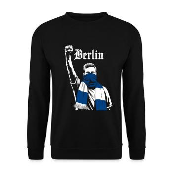 Berlin Demonstration Motif - Unisex Sweatshirt - black - Front - Alina (178cm) & Michal (187cm)