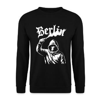Revolt Street Art Hoodie Design - Unisex Sweatshirt - black - Front - Alina (178cm) & Michal (187cm)