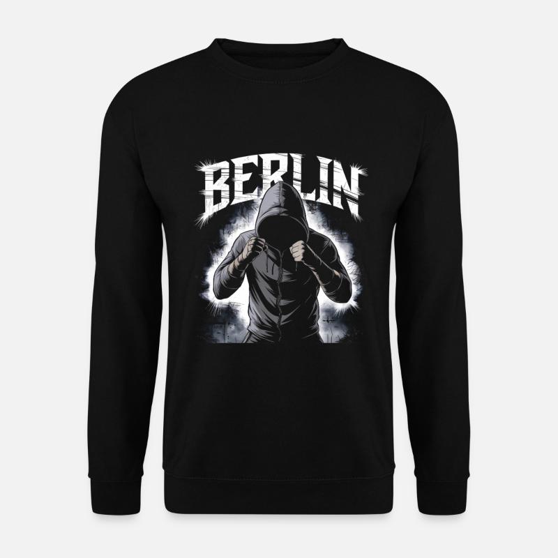 Graffiti-Style Berlin Cityscape - Unisex Sweatshirt - black