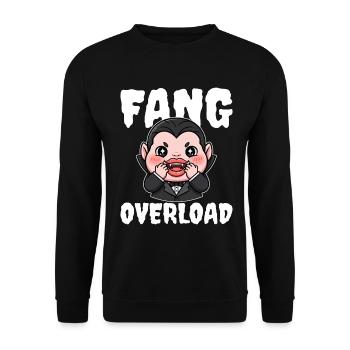 FANG_OVERLOAD - Sweat-shirt Unisexe - noir - Devant - Alina (178cm) & Michal (187cm)