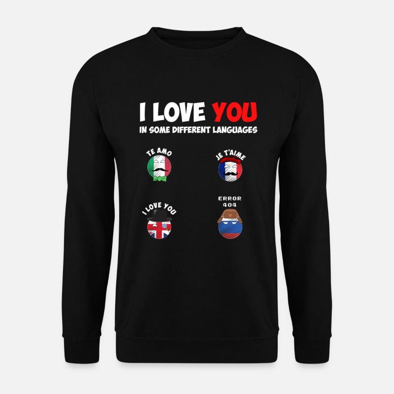 Russisch und Russland I Love You Geschenkidee zum Valentinstag - Unisex Pullover - Schwarz