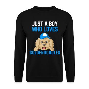 Loving Golden Doodles Graphic Tee For Boys - Unisex Sweatshirt - black - Front - Alina (178cm) & Michal (187cm)