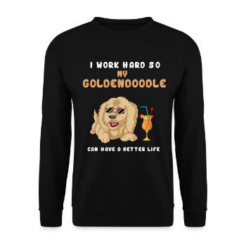 Je travaille dur pour que mon Golden Doodle puisse avoir un meilleur - Sweat-shirt Unisexe - noir - Devant - Alina (178cm) & Michal (187cm)