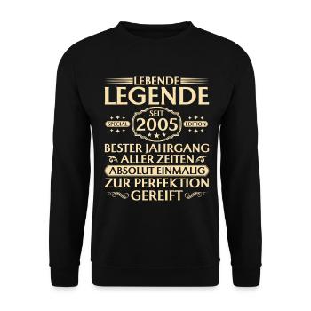 20e anniversaire - Légende vivante depuis 2005 - Sweat-shirt Unisexe - noir - Devant - Alina (178cm) & Michal (187cm)