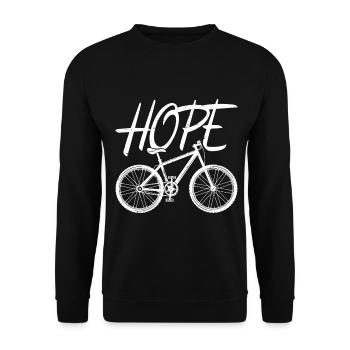 Hope Bike Ride Biker Hope - Unisex Pullover - Schwarz - Vorne - Alina (178cm) & Michal (187cm)