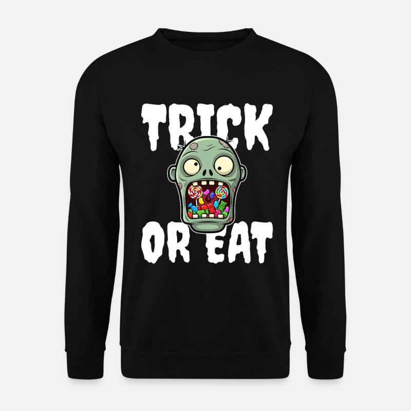 SÜSSES ODER ESSEN - ZOMBIE HALLOWEEN - Unisex Pullover - Schwarz