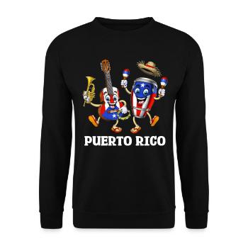 Puerto Rico Fiesta - Unisex Sweatshirt - black - Front - Alina (178cm) & Michal (187cm)