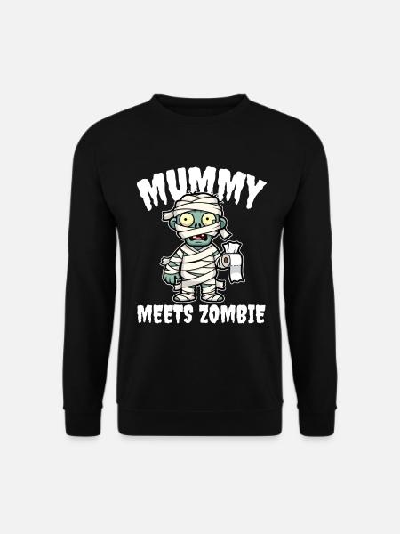MUMMY MEETS ZOMBIE - ZOMBIE HALLOWEEN - Unisex Sweatshirt - black