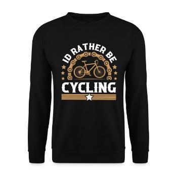 Mountain Bike Bicycle - Unisex Sweatshirt - black - Front - Alina (178cm) & Michal (187cm)