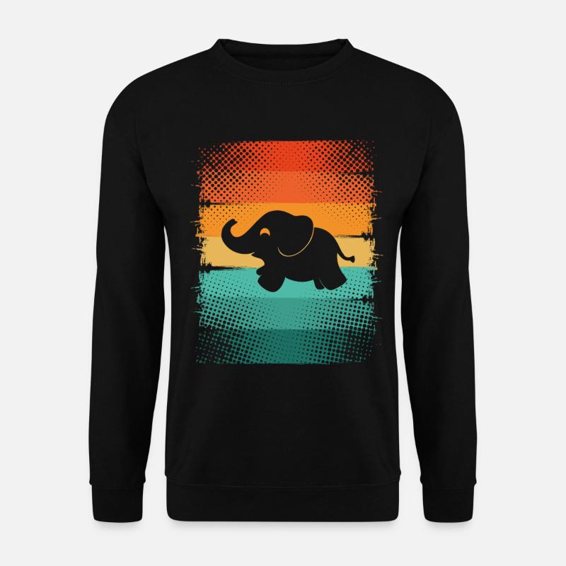 Elefant - Unisex Pullover - Schwarz