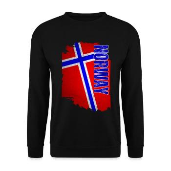 Drapeau norvégien, grunge vintage - Sweat-shirt Unisexe - noir - Devant - Alina (178cm) & Michal (187cm)