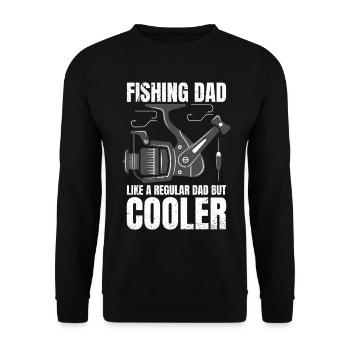 Fishing Dad Retro Vintage Father's Day - Unisex Sweatshirt - black - Front - Alina (178cm) & Michal (187cm)