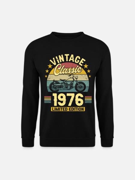 1976 Biker 50th Birthday Man - Unisex Sweatshirt - black