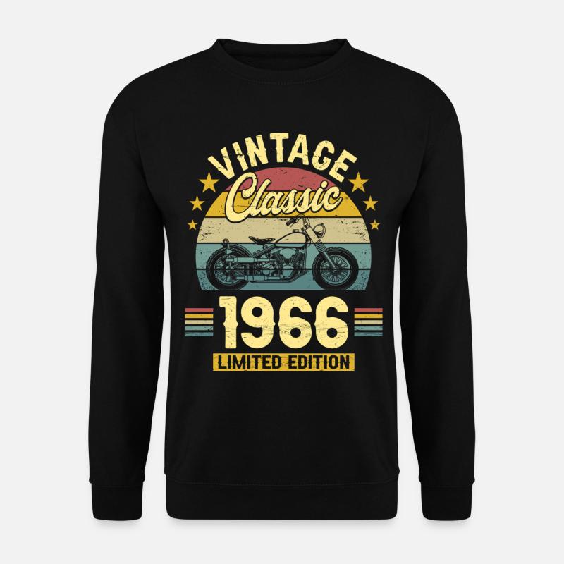 1966 Biker 60th Birthday Man - Unisex Sweatshirt - black