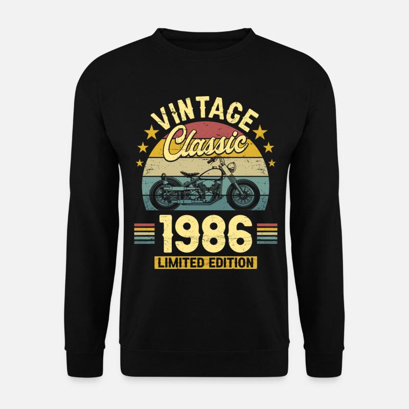 1986 Biker 40th Birthday Man - Unisex Sweatshirt - black
