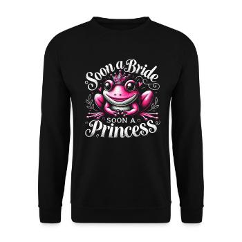 Frog Princess Soon to Be Bride Design  bachelorett - Unisex Sweatshirt - black - Front - Alina (178cm) & Michal (187cm)