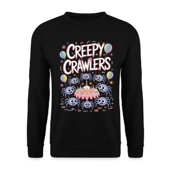 Creepy Crawlers Party Design - Unisex Sweatshirt - black - Front - Alina (178cm) & Michal (187cm)