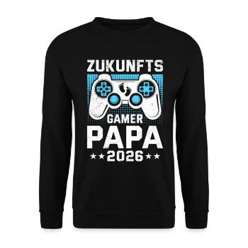 FUTURE GAMER DAD 2026 Funny - Unisex Sweatshirt - black - Front - Alina (178cm) & Michal (187cm)