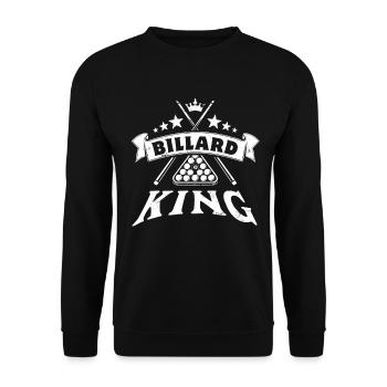 Eight Ball, Billardkugel, Billard King Geschenk - Unisex Pullover - Schwarz - Vorne - Alina (178cm) & Michal (187cm)