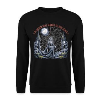 Gothic Spiderweb Woman Shirt - Unisex Sweatshirt - black - Front - Alina (178cm) & Michal (187cm)