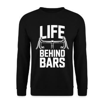 Lebensstil Fahrrad Grafik - Unisex Pullover - Schwarz - Vorne - Alina (178cm) & Michal (187cm)