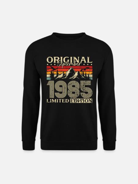 40. Geburtstag Vintage September Jahrgang 1985 - Unisex Pullover - Schwarz