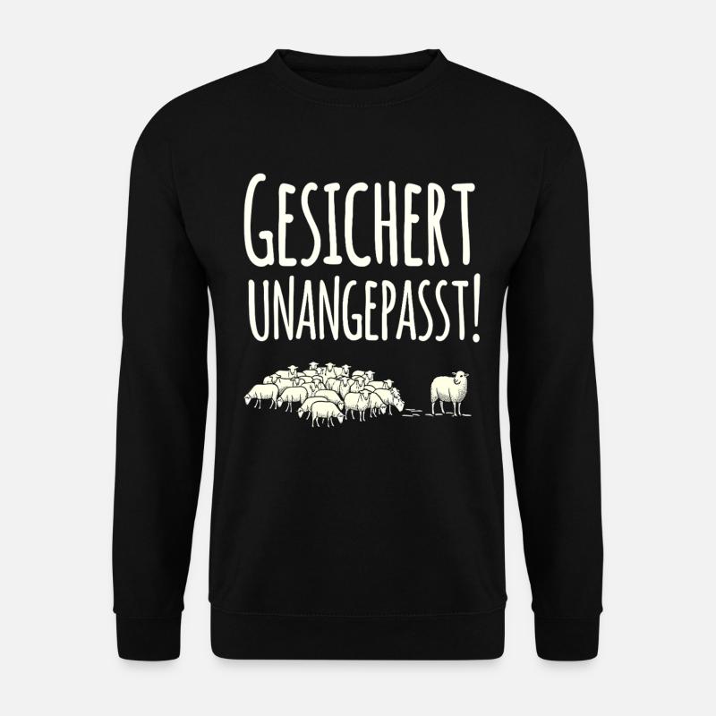 Gesichert Unangepasst Schaaf Herde - Unisex Pullover - Schwarz