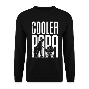 Dad-to-be COOL DAD Funny - Unisex Sweatshirt - black - Front - Alina (178cm) & Michal (187cm)