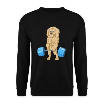 Fort Golden Doodle Chien Levage Poids Fitness - Sweat-shirt Unisexe - noir - Devant - Alina (178cm) & Michal (187cm)