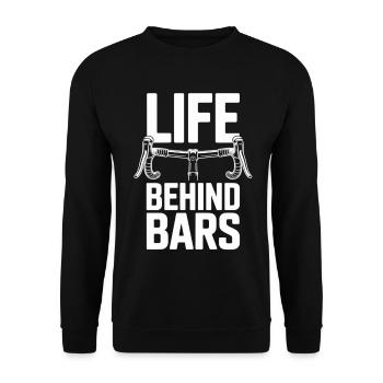 Life Behind Bars Cyclist Shirt - Unisex Sweatshirt - black - Front - Alina (178cm) & Michal (187cm)
