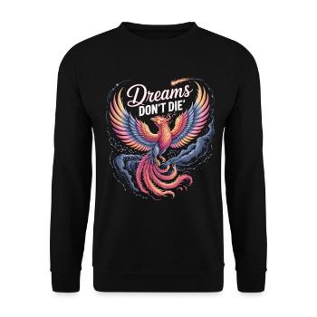 Phénix lumineux avec motif et espoir - Sweat-shirt Unisexe - noir - Devant - Alina (178cm) & Michal (187cm)