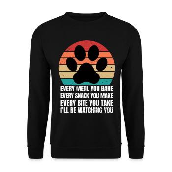 every meal you bake every snack you make - Unisex Sweatshirt - black - Front - Alina (178cm) & Michal (187cm)